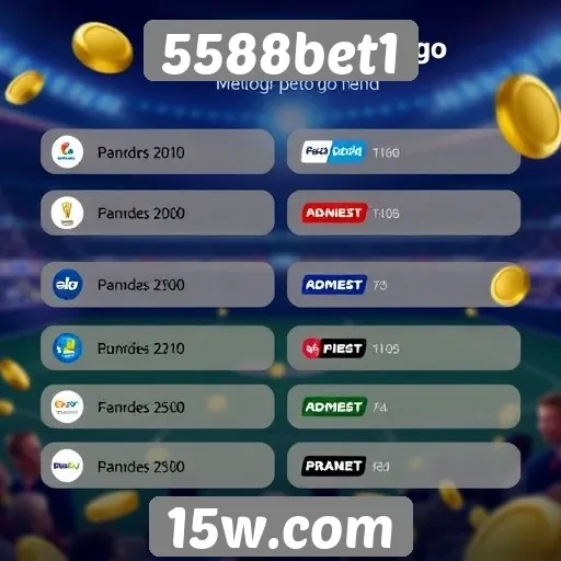 Métodos de pagamento aceitos no 5588bet1